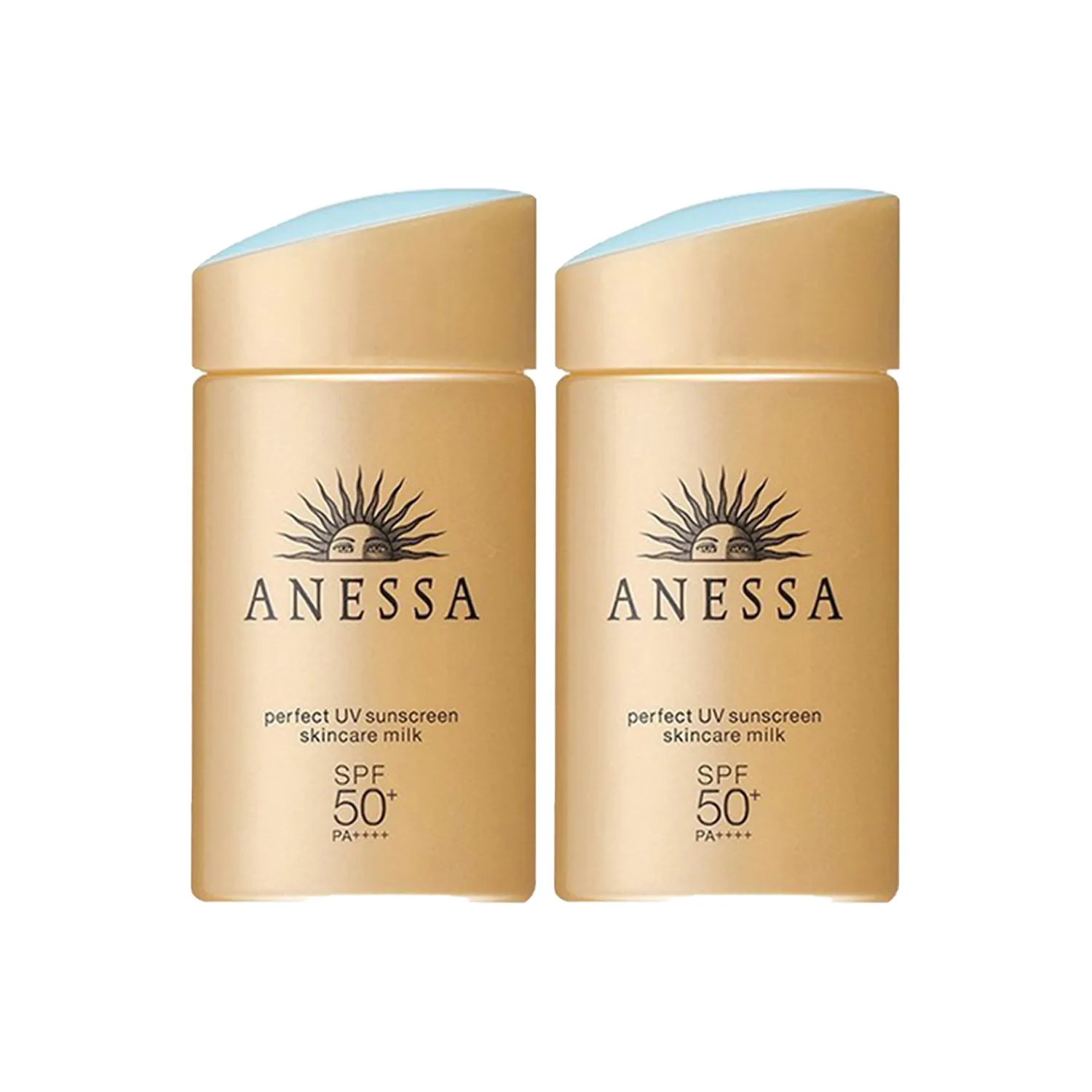 ANESSA Крем для лица с солнцезащитным фильтром Little Golden Bottle Golden Brilliance Extra Care, 60ml * 2-Old Version