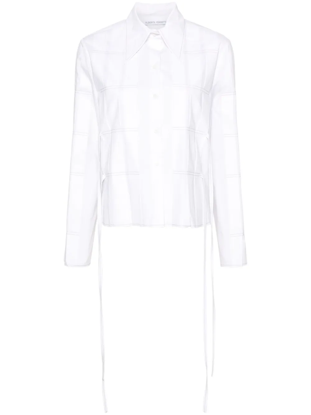 

Рубашка со складками Alberta Ferretti, белый