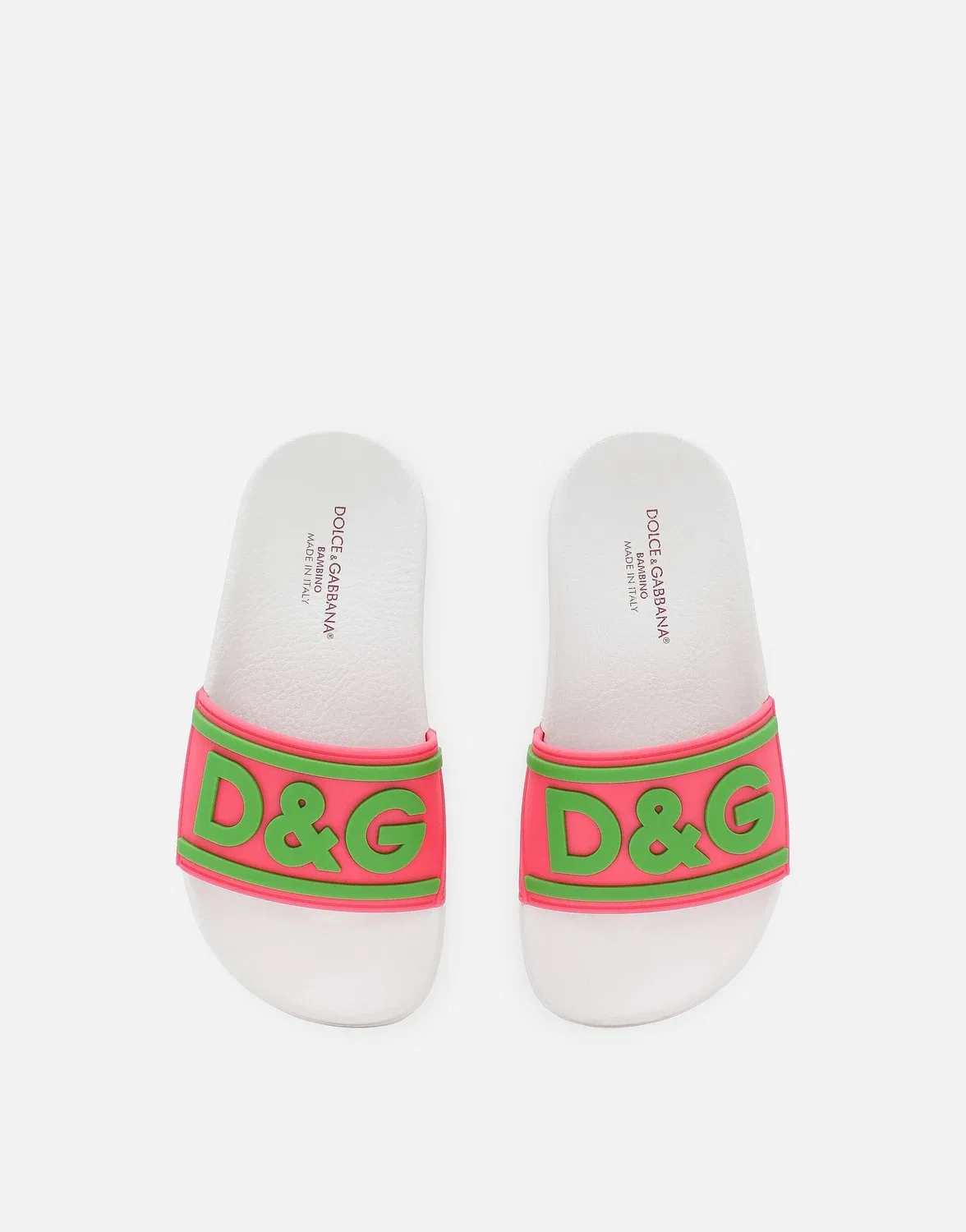 Резиновые пляжные шлепанцы Dolce&Gabbana, розовый — фото 4