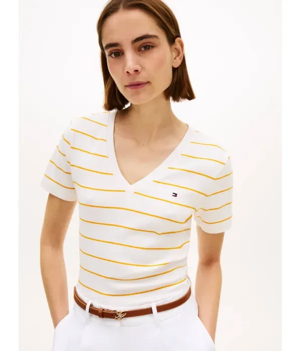 Футболка CODY slim fit Tommy Hilfiger, экрю — фото 4