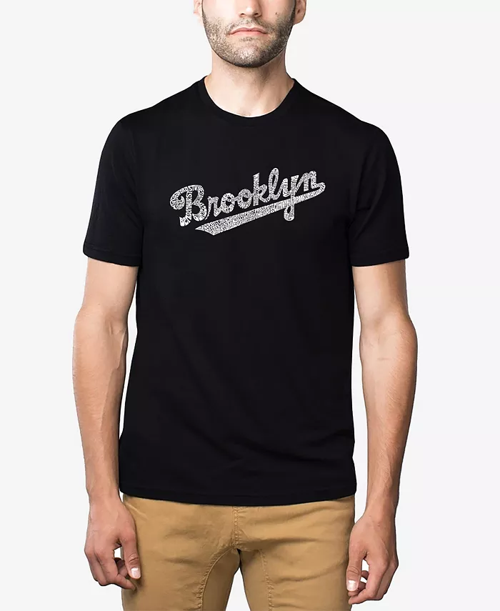 

Мужская футболка Premium Blend Word Art Brooklyn Neighborhoods LA Pop Art, черный