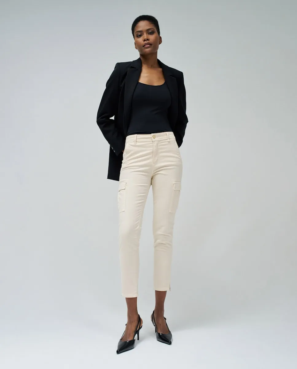 

Женские джинсы-скинни Faith укороченные зауженные в стиле карго Salsa Jeans, бежевый