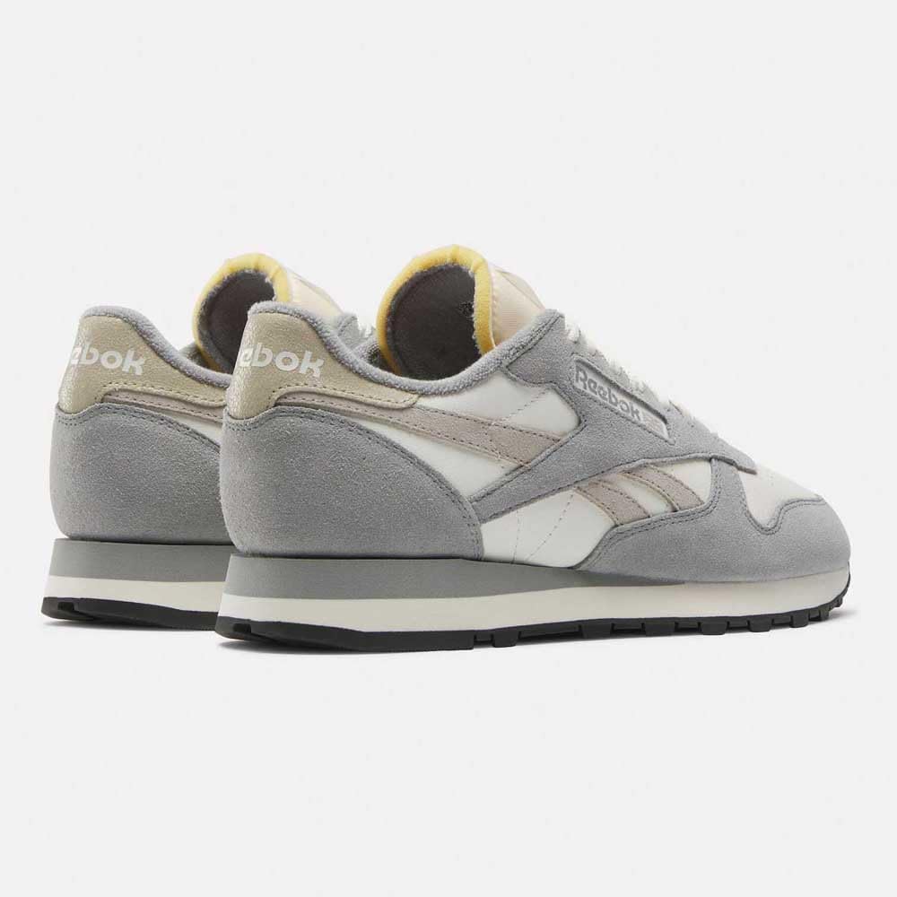 Классические кожаные кроссовки-ботинки Reebok унисекс, серый — фото 4
