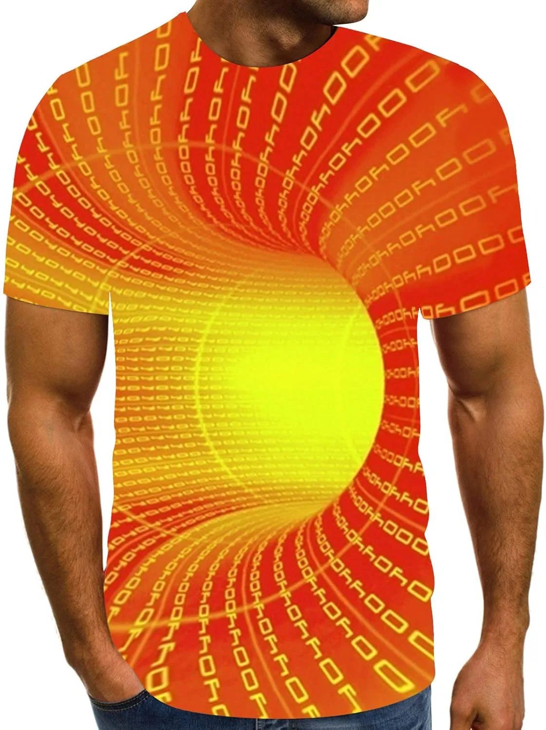 Футболка с принтом Mesh, Generic, X-722 Burnt Orange