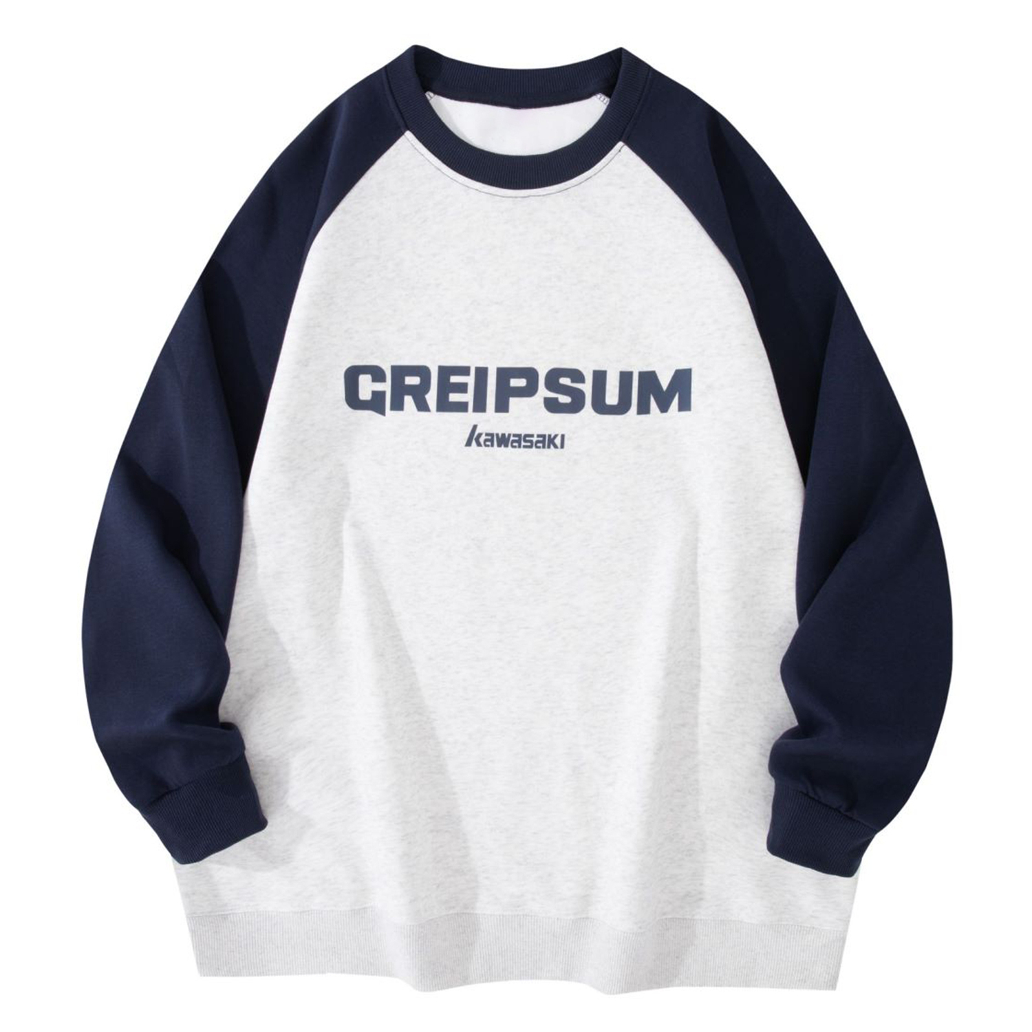 

Унисекс свитшот Kawasaki, серый/синий