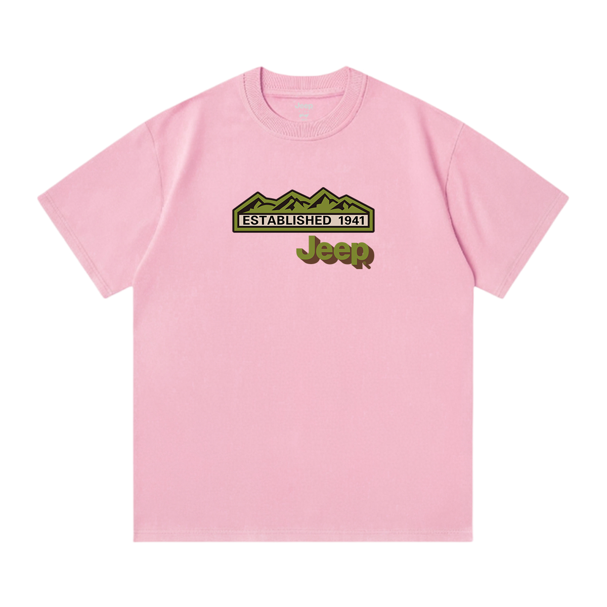 

Футболка для школьников с круглым вырезом Jeep, sky розовый