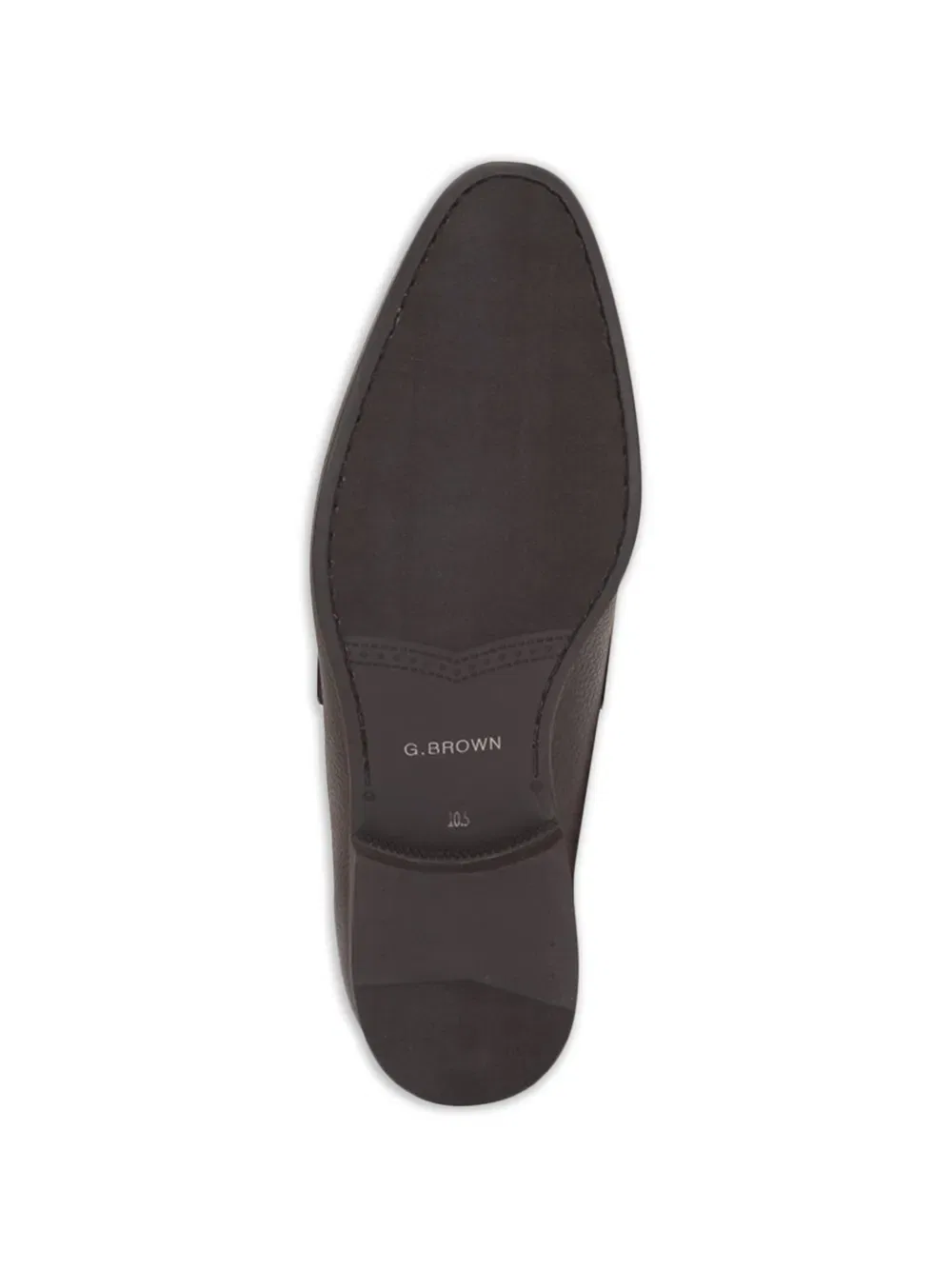 Кожаные лоферы с закругленным носком G. Brown Shoes, коричневый — фото 4