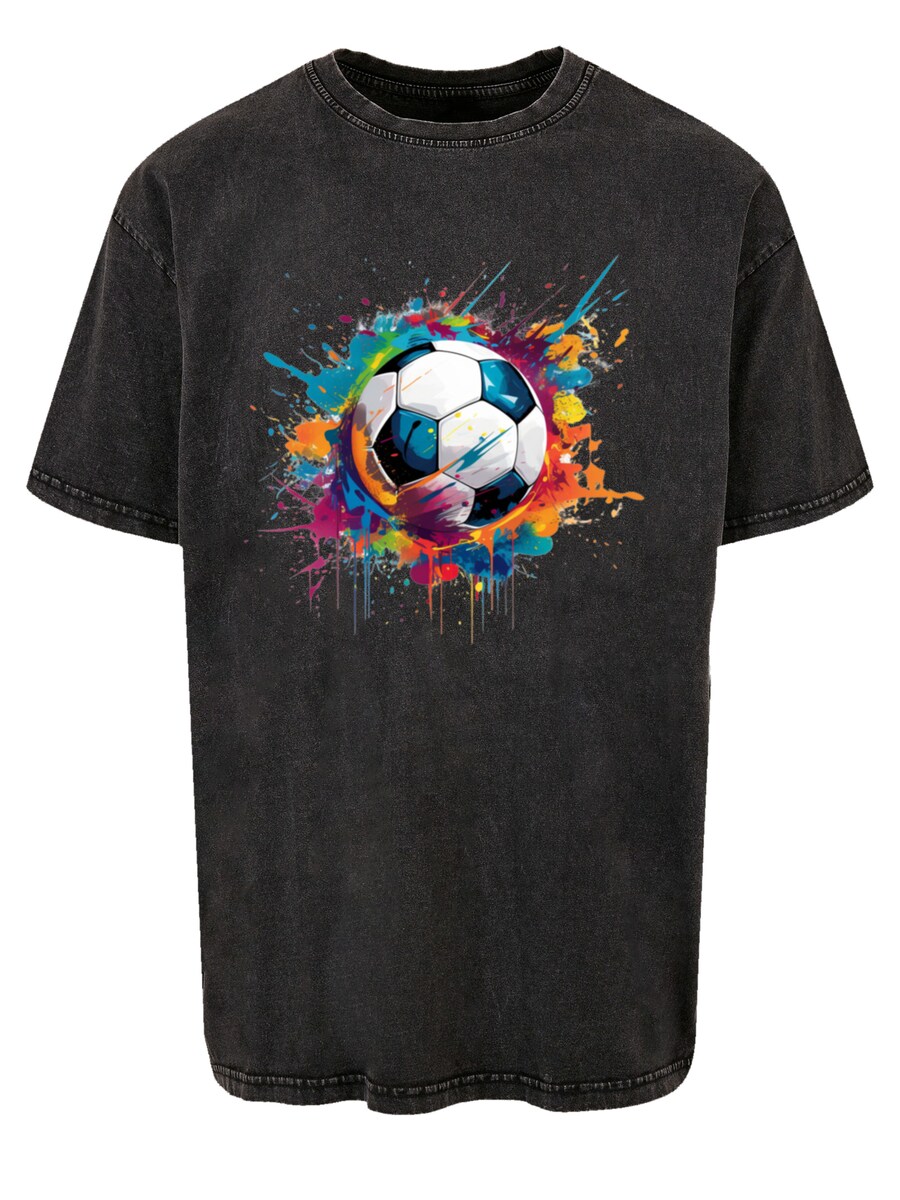 

Рубашка F4NT4STIC Bunte Fußball Grafik, черный