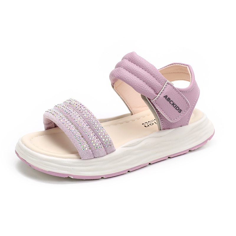 

Детские сандалии с низкой подошвой, устойчивые к истиранию, легкие и амортизирующие ABC KIDS, фиолетовый