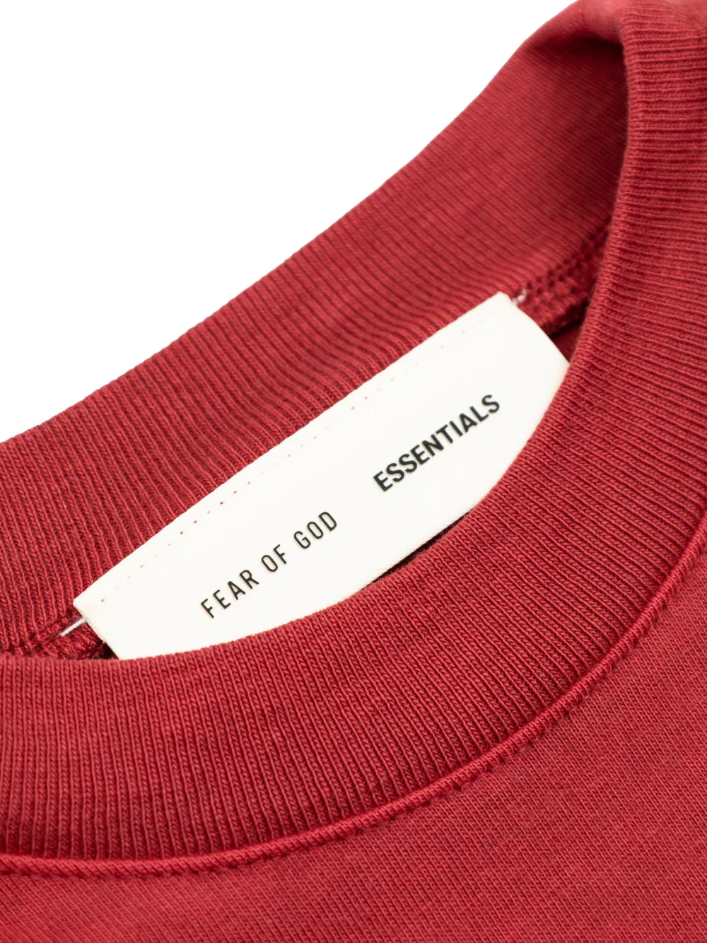 Футболка с длинными рукавами и логотипом FEAR OF GOD ESSENTIALS KIDS, красный — фото 3
