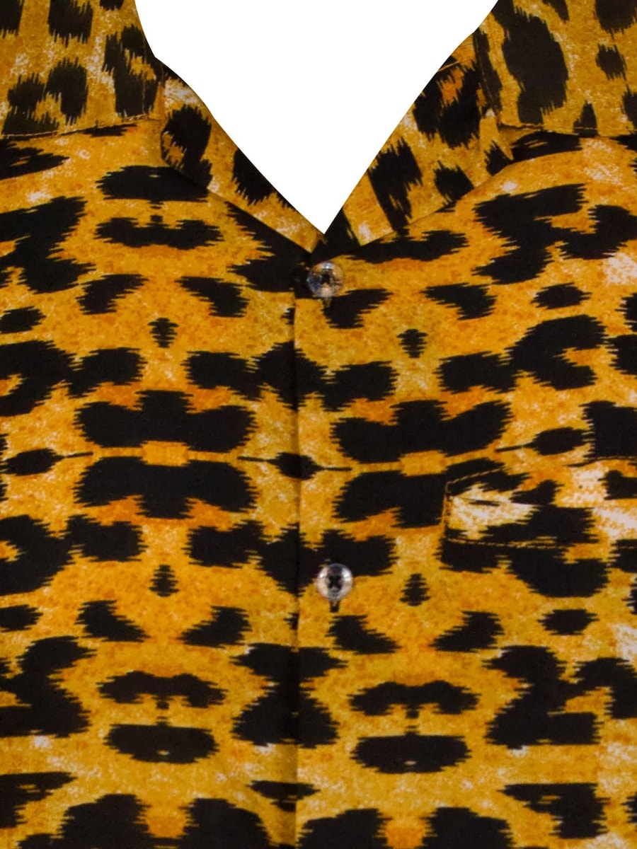 Рубашка на пуговицах классического кроя King Kameha Leopard, коричневый — фото 3