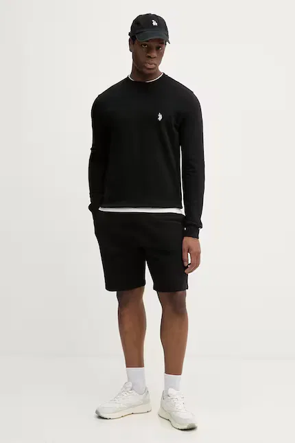 Худи свободный крой DHM LB CREW U.S. Polo Assn., черный — фото 2