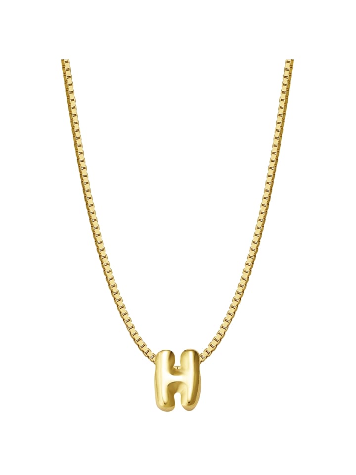 

Glanzstücke München Серебряное колье в виде буквы H с отделкой из желтого золота