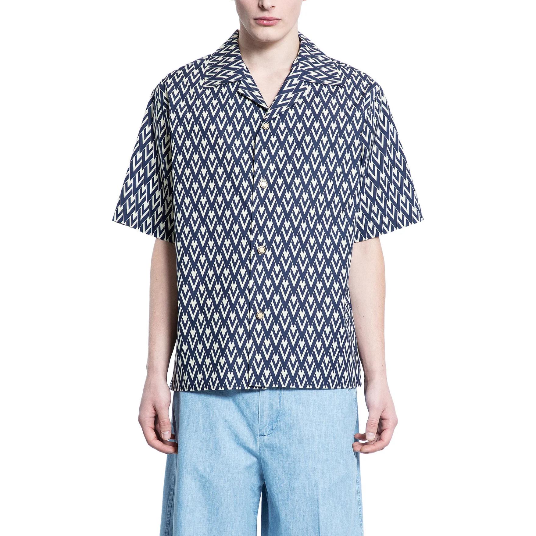 

Garavani рубашка с коротким рукавом на пуговицах Valentino, синий