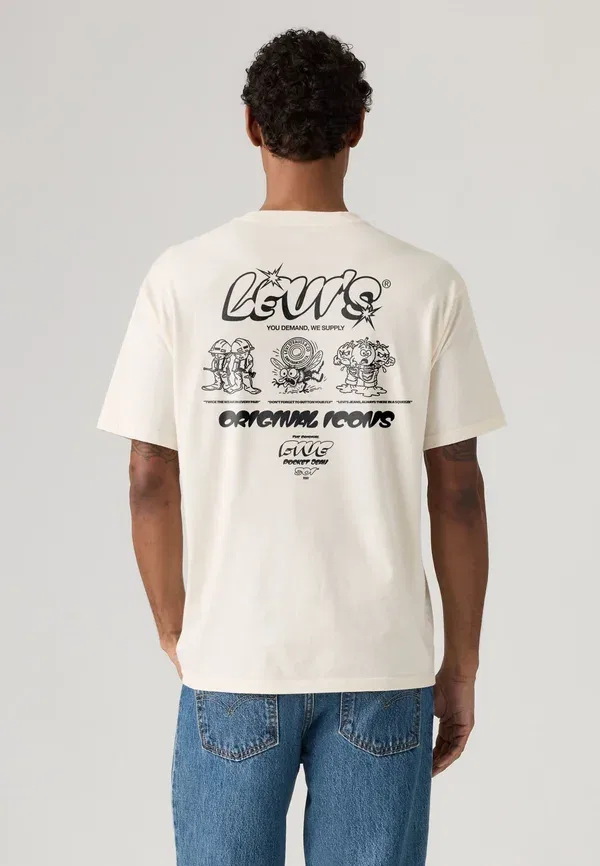 Футболка с принтом Levi's Vintage fit tee print t-shirt, цвет белый — фото 2