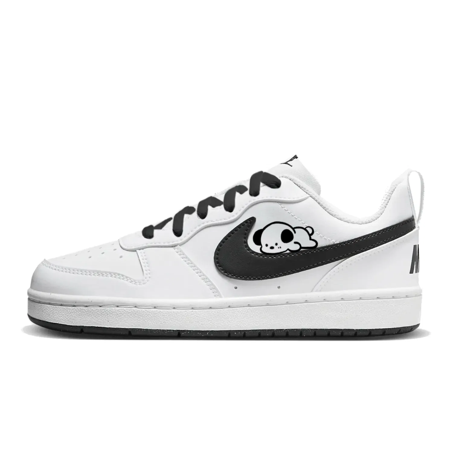 Кроссовки детские Nike Court Borough Lazy Puppy черно-белые