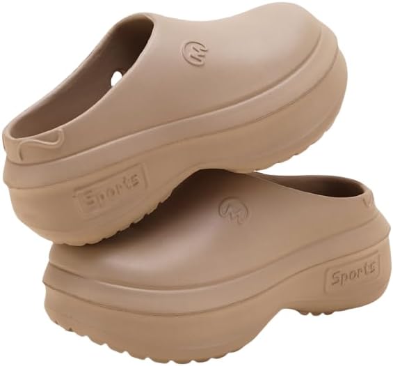 

Женские туфли на платформе однотонного цвета, для дома и улицы с отверстиями, дышащие и противоскользящие, для работы на кухне Hhhchpm, коричневый