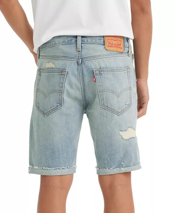 Мужские джинсовые шорты Flex 412 Slim Fit с 5 карманами и шириной Levi's, синий — фото 2