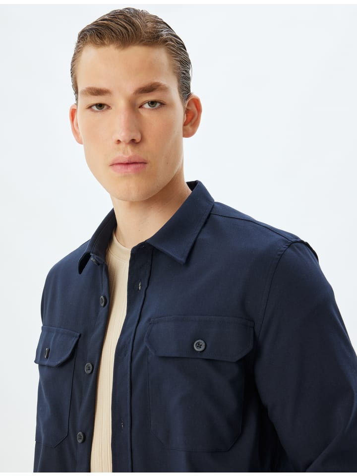 

KOTON Темно-синяя рубашка