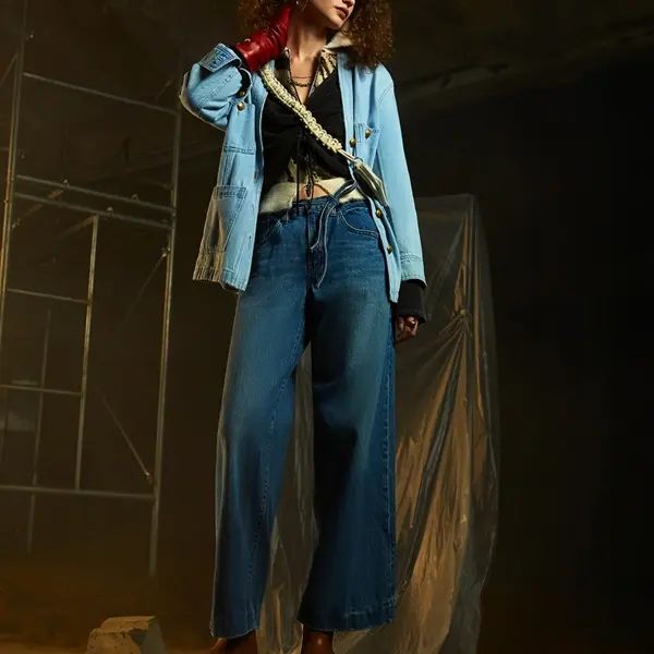Levis Джинсовая куртка Levi’s Denim Drifter Series женская светло-голубая, Light Blue — фото 4