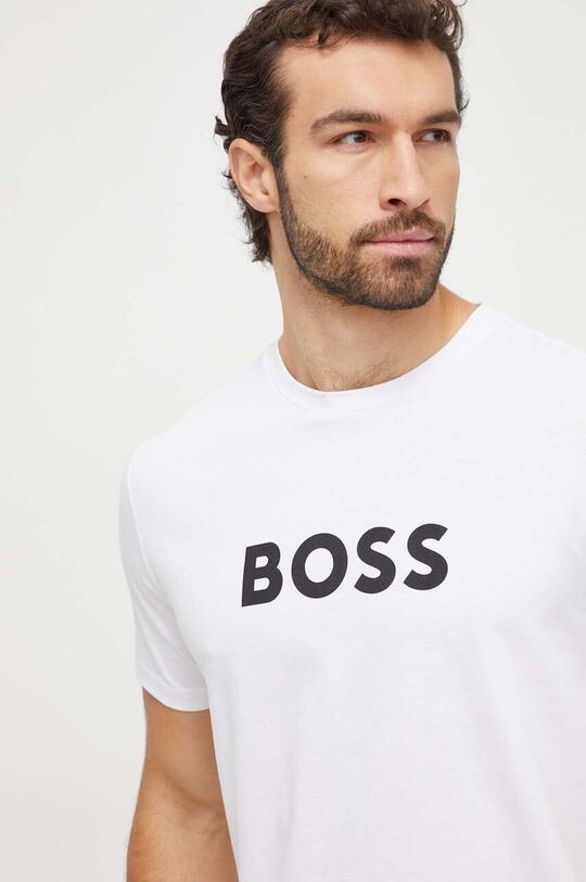 

Хлопковая футболка Boss, белый