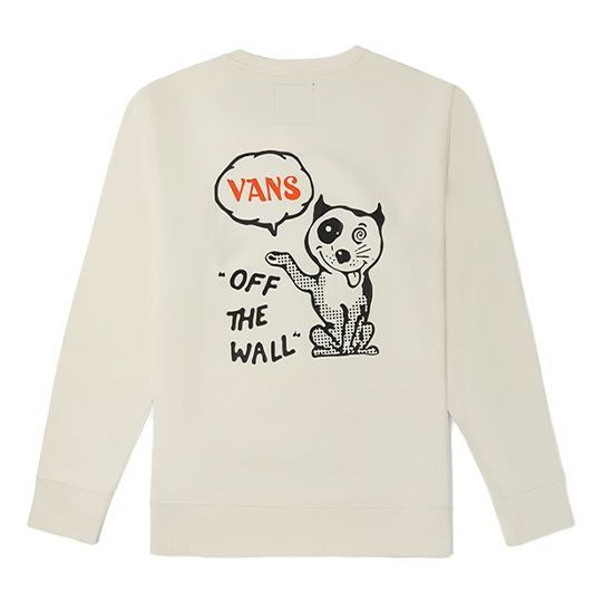 

Худи Vans Funny Pattern Pullover Round Neck Sports Couple Style Creamy White, кремовый