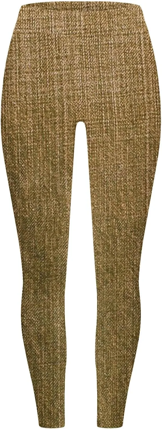 Джинсовые леггинсы для женщин High Waist с эффектом коррекции фигуры — фото 4