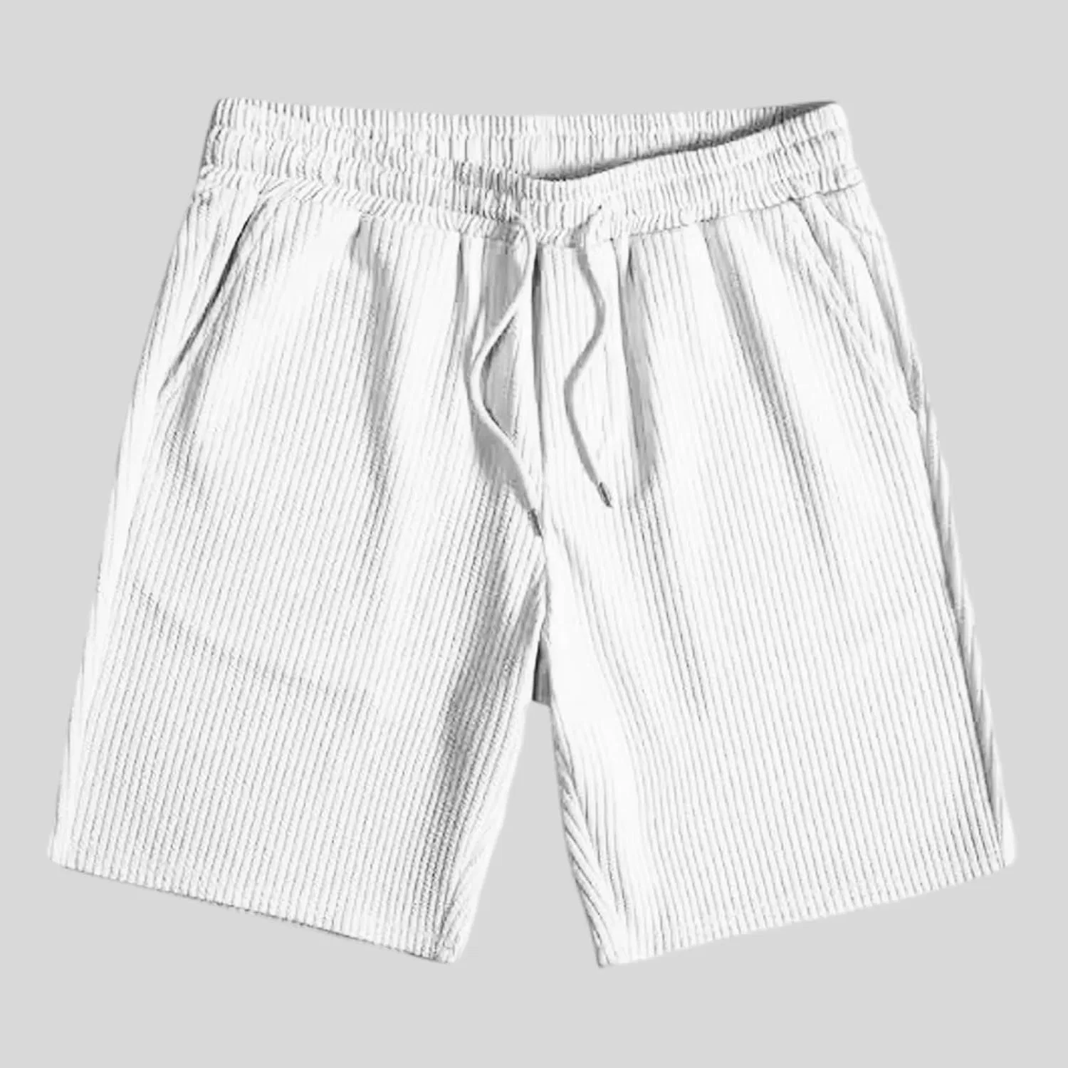 Мужской спортивный костюм, рубашка с коротким рукавом и шорты, Generic, White — фото 4