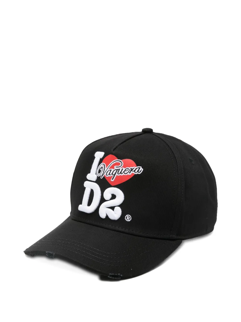 

Бейсболка с потертым логотипом DSQUARED2, черный