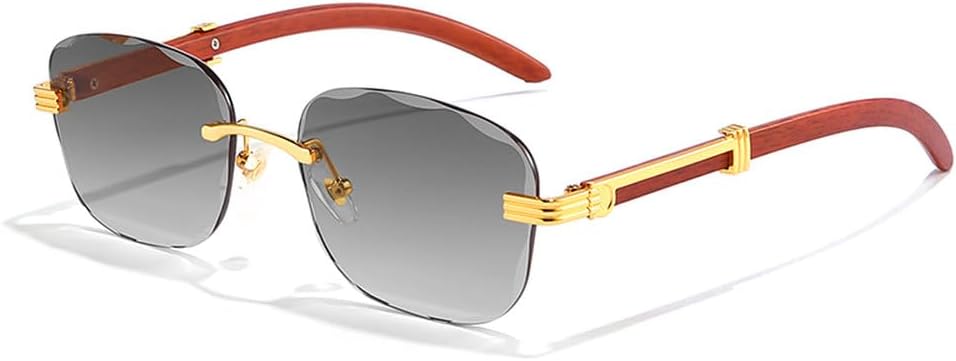 

Мужские солнцезащитные очки в ретро-стиле с овальной оправой, дужками под дерево и волнистым рисунком, женские солнцезащитные очки для спорта, вечеринок, путешествий, лета WNCKSQ, C01