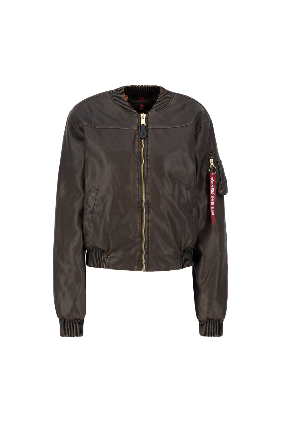 

Кожаная куртка ALPHA INDUSTRIES Between-Season Jacket MA-1 FL, коричневый