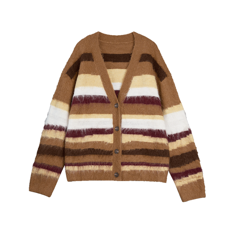 

ELLE Кардиган женский в полоску с V-образным вырезом