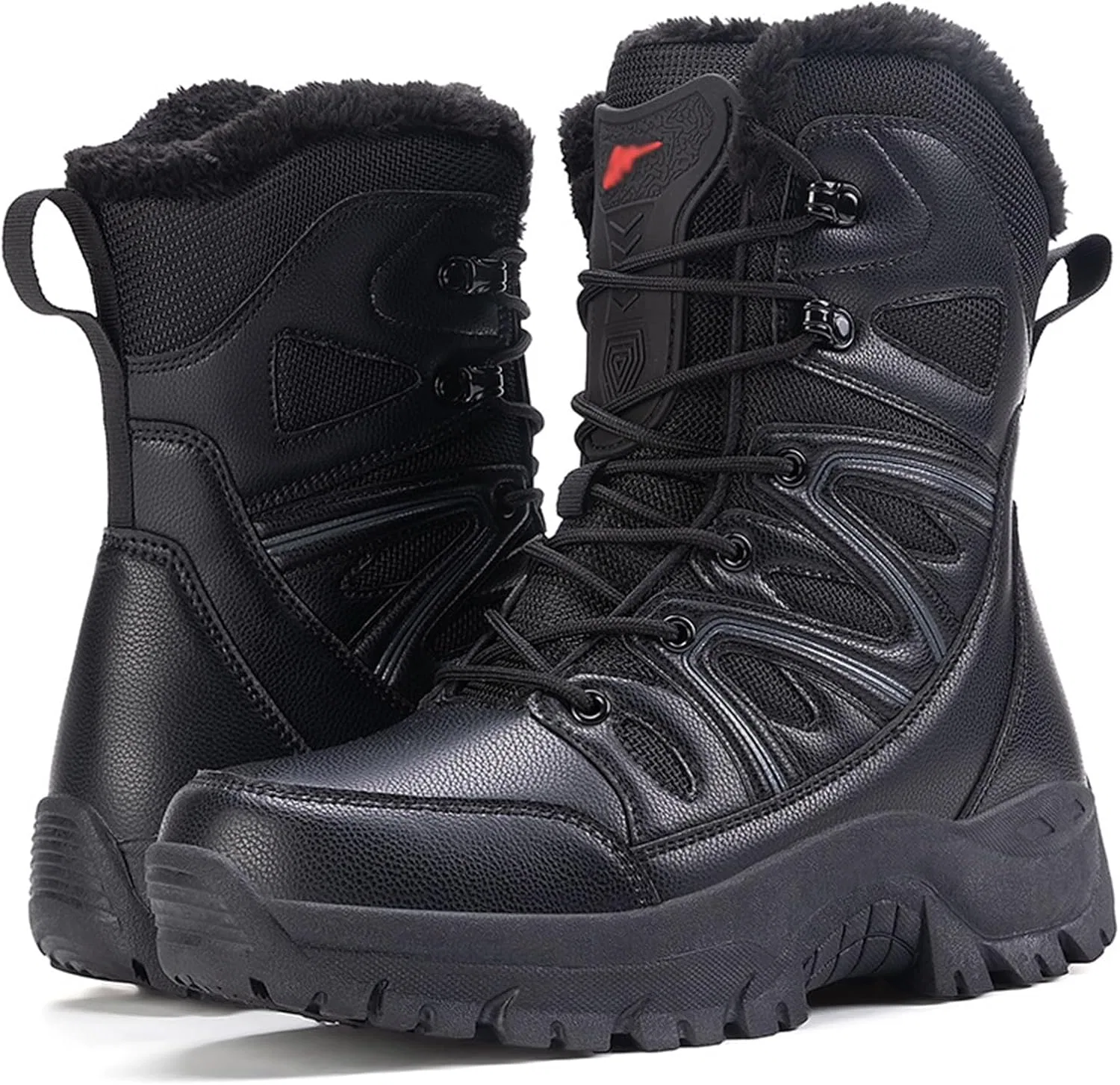 Мужские зимние теплые ботинки из хлопка для альпинизма HGTREDPK, Black — фото 2