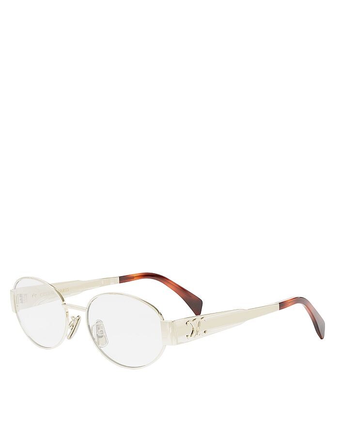 

Овальные очки CELINE Metal Triomphe, 53 мм, серебряный