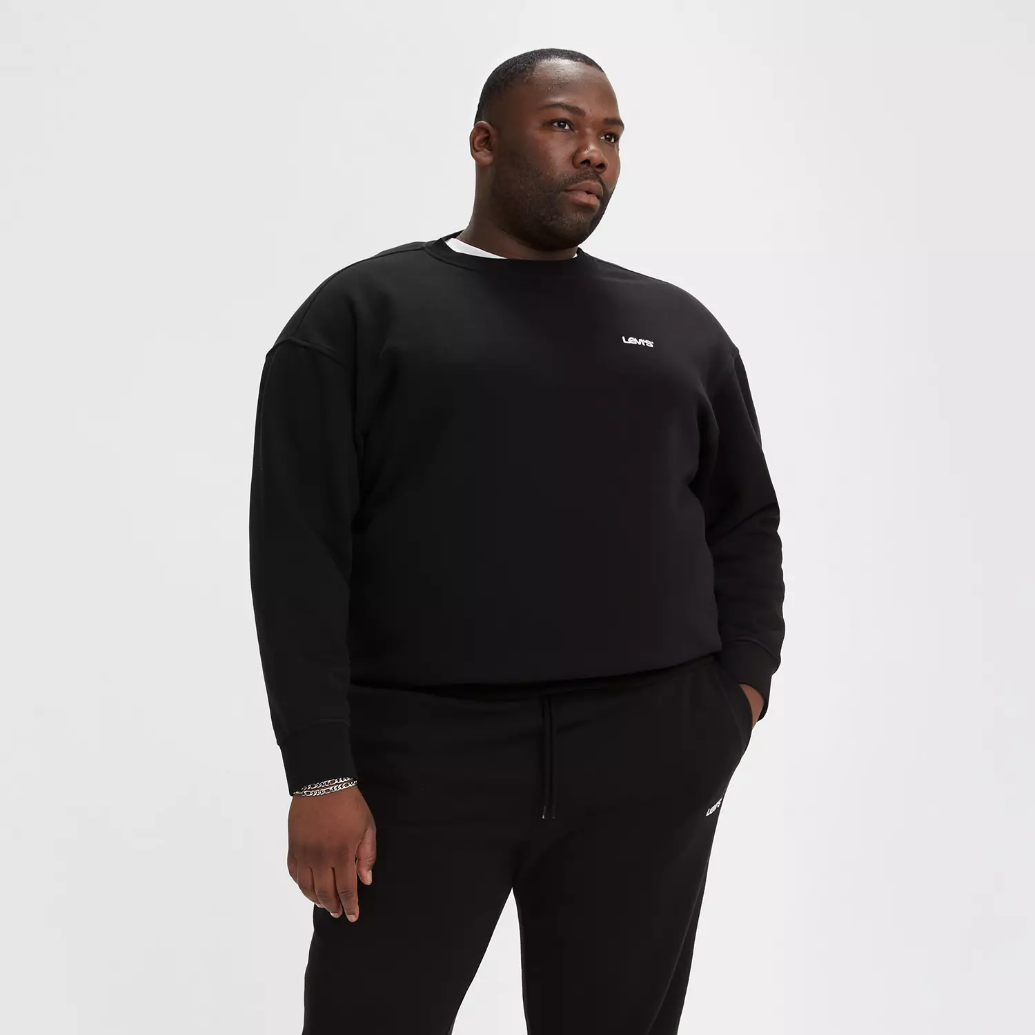 

Толстовка Levi's с круглым вырезом (высокая), черный