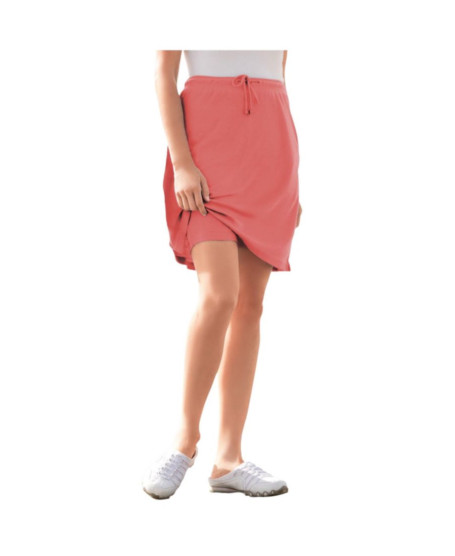 

Спортивная трикотажная юбка-шорты больших размеров Woman Within, Sweet coral