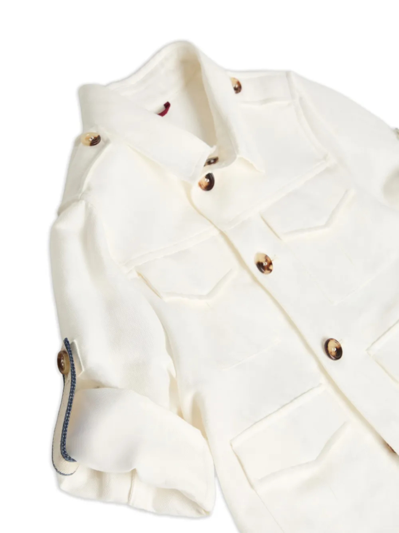 Brunello Cucinelli Kids куртка с карманами, белый — фото 3