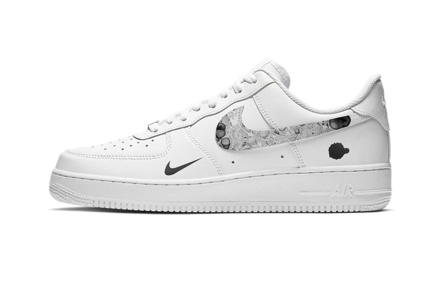 

Air Force 1 Low 07 Withered Landscape противоскользящие низкие скейтбордские кроссовки мужские Nike, черный/белый