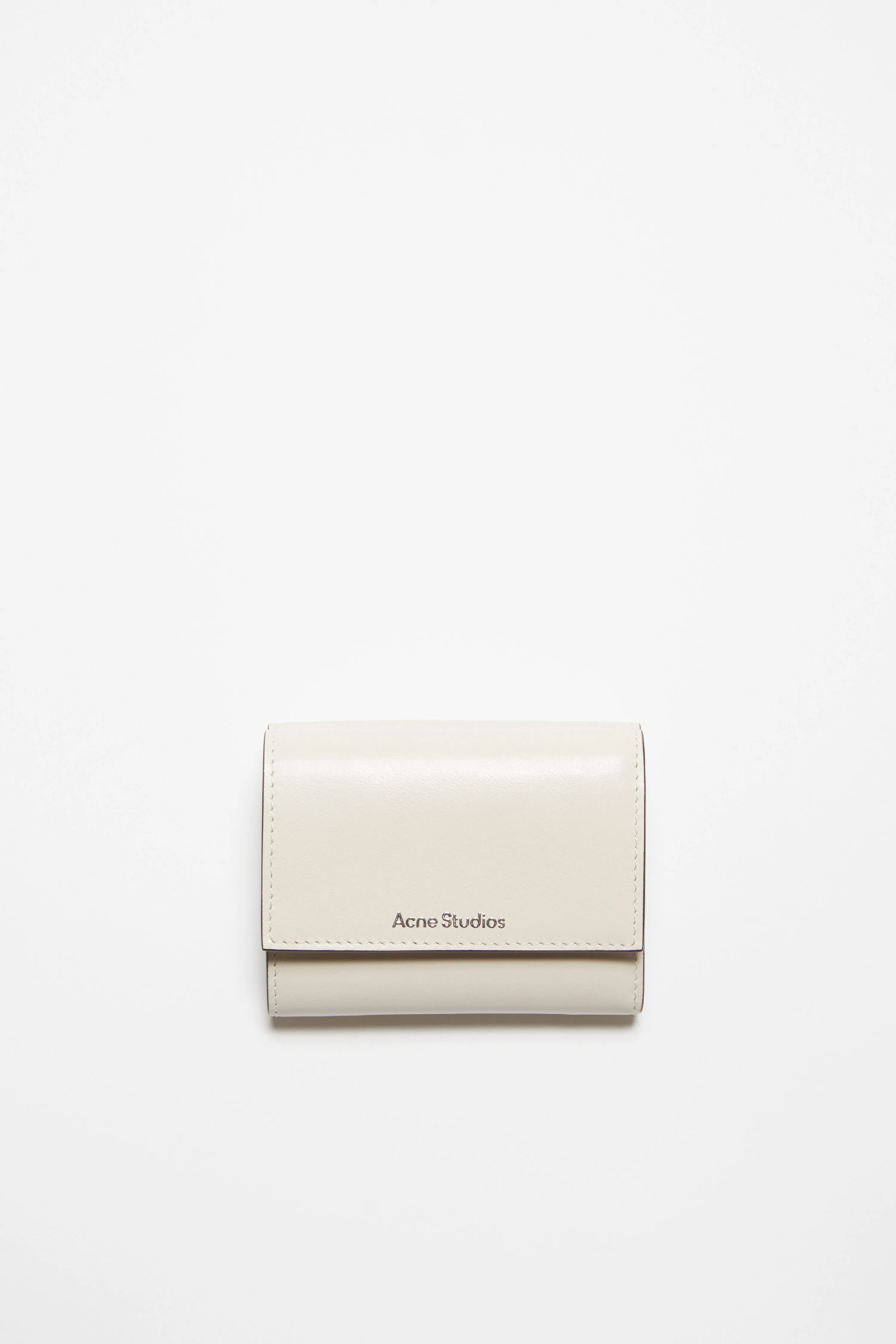 

Кожаный бумажник с тройным складыванием Acne Studios, White/black