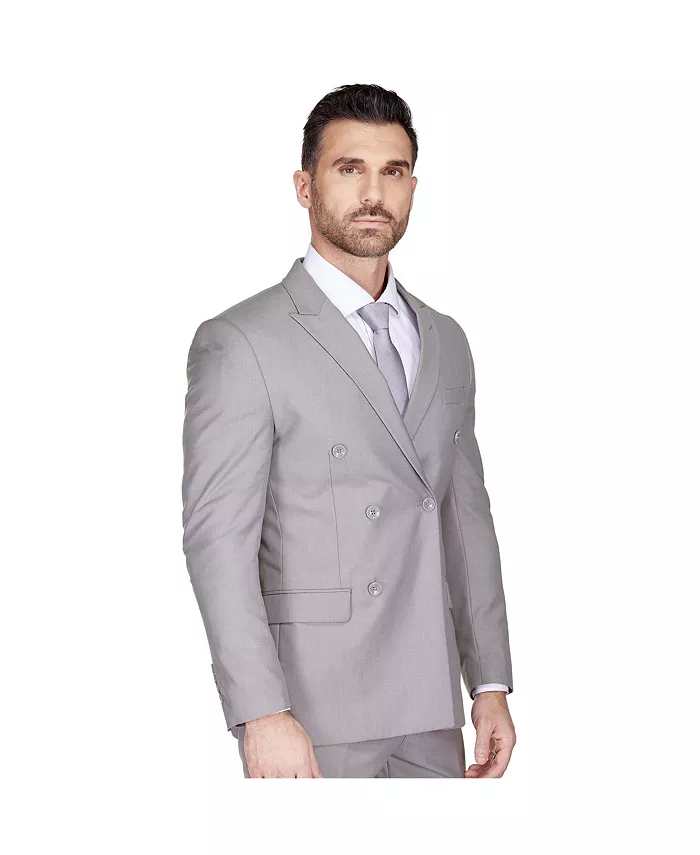 

Мужской двубортный костюм Slim Fit 2-Piece Gino Vitale, серый