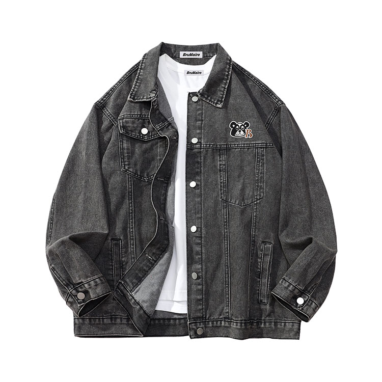 

Джинсовая курка Unisex BRUMAIRE, черный топ и белый свитшот
