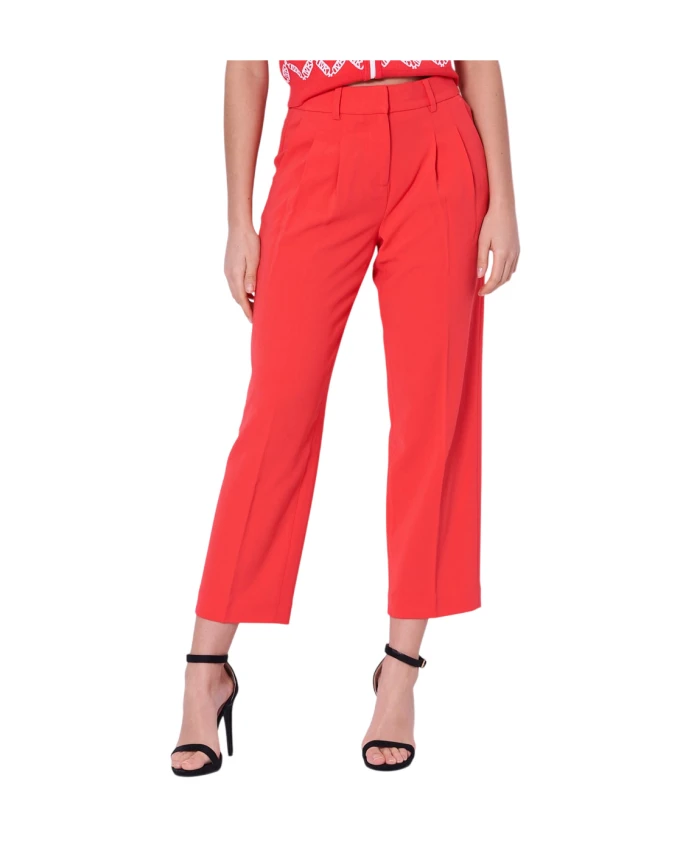 

Плиссированные креповые брюки Michael Kors, красный