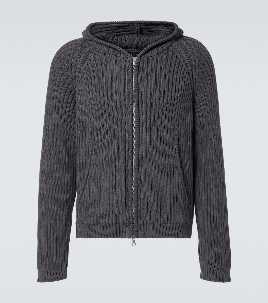 

Толстовка с капюшоном на молнии из хлопка Our Legacy, Dark Grey Melange Dry Cotton