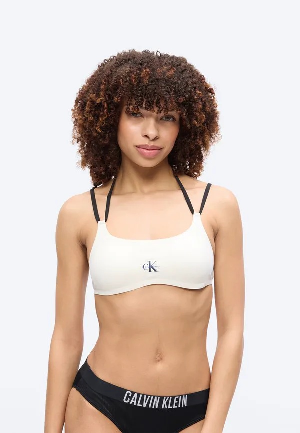 Топ от бикини с графическим монограммным рисунком (бралетт) Calvin Klein Swimwear, Tofu — фото 4