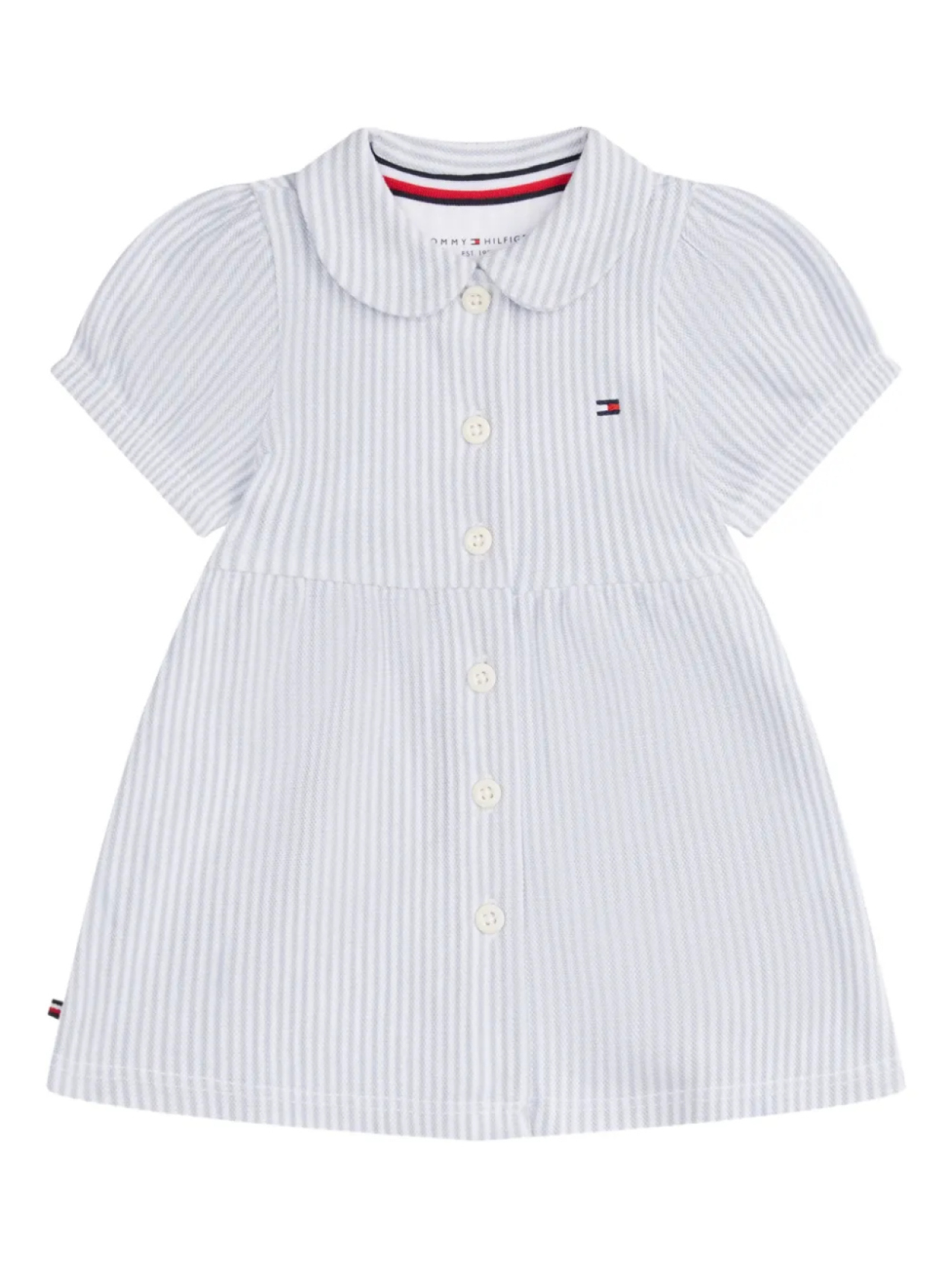 

Полосатое хлопковое платье Tommy Hilfiger Junior, синий
