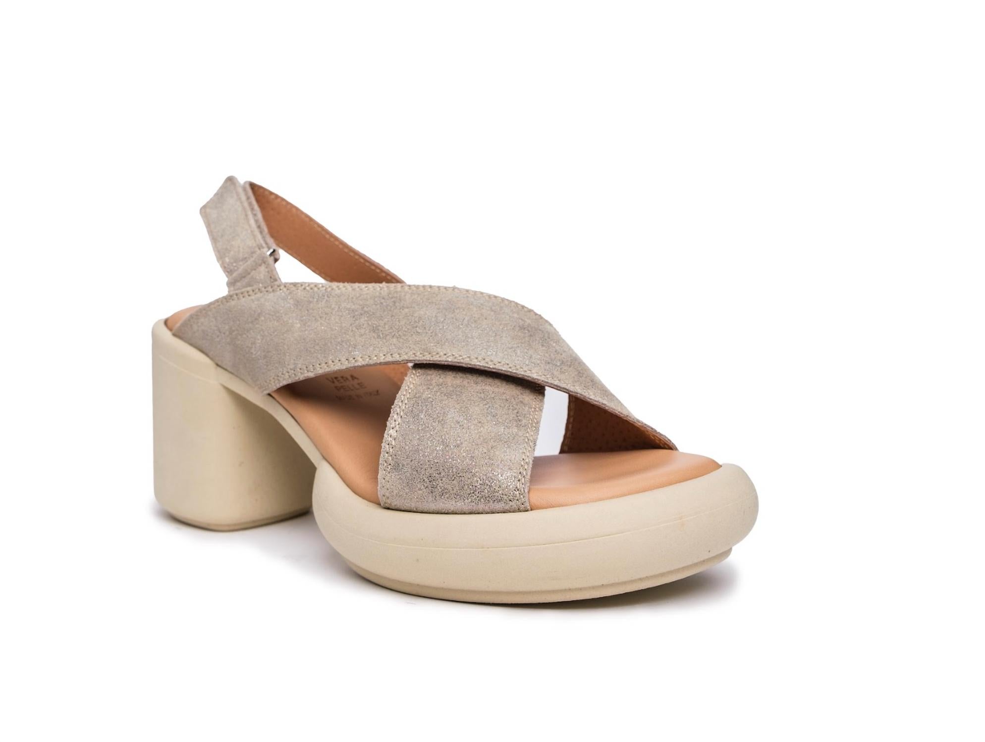 Женские босоножки Timo Criss Cross на каблуке с блестками в цвете Tortara ETHEM, Glitter Tortara — фото 2