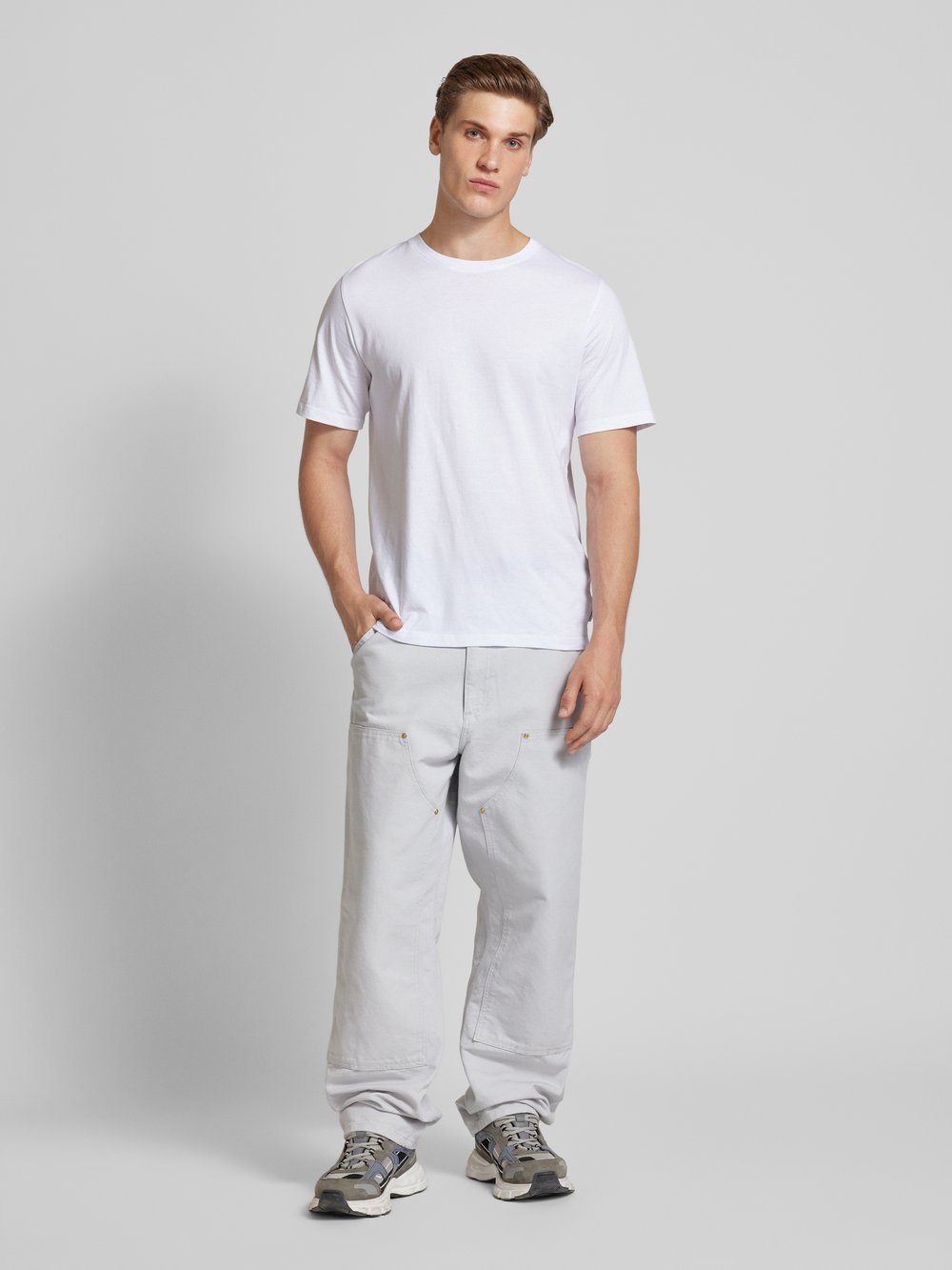 

Брюки с задними карманами Carhartt Work In Progress, светло-серый