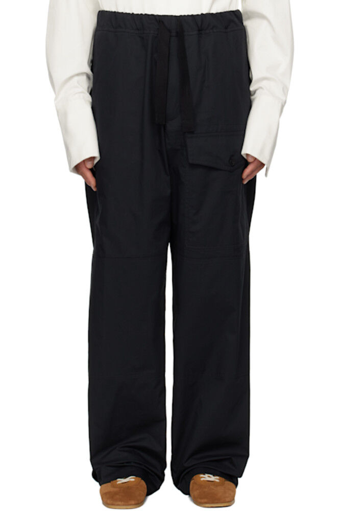 

Черные хлопковые брюки-карго Dries Van Noten