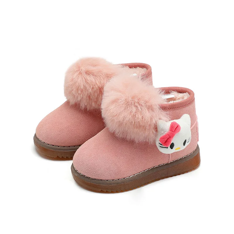 Детские снегоступы Hello Kitty с терморегуляцией, легкие, амортизирующие, противоскользящие, с защитой от ударов, высотой до середины голени Sanrio, Hello Kitty-Pink — фото 4