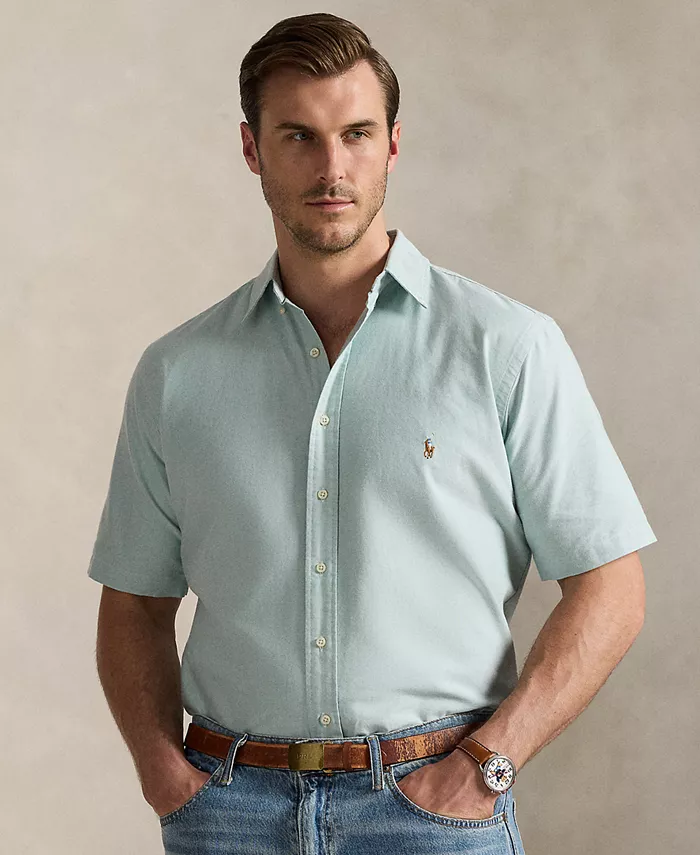 

Мужская рубашка Oxford больших размеров Polo Ralph Lauren, зеленый